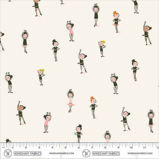 Ballerinas Fabric | Heather Ross Favorites | Windham Fabrics Cotton | Ballet Dancer Fabric | Girls Quilt Fabric by the Yard