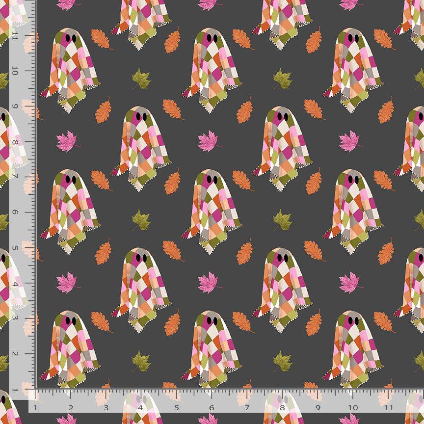 Pink Moon Ghosts Fabric Bundle | 3pc Fat Quarter or Half Yard Halloween Bundle | Cute Spooky Cottagecore | by Pammie Jane for Dear Stella
