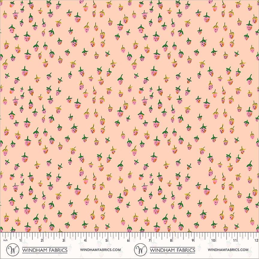 Field Strawberries | Heather Ross Favorites | Windham Fabrics Cotton | Strawberry Blender Fabric | Cottagecore Quilt Fabric