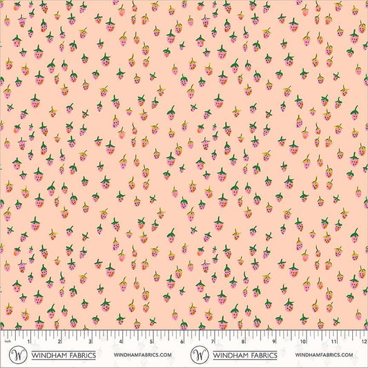 Field Strawberries | Heather Ross Favorites | Windham Fabrics Cotton | Strawberry Blender Fabric | Cottagecore Quilt Fabric