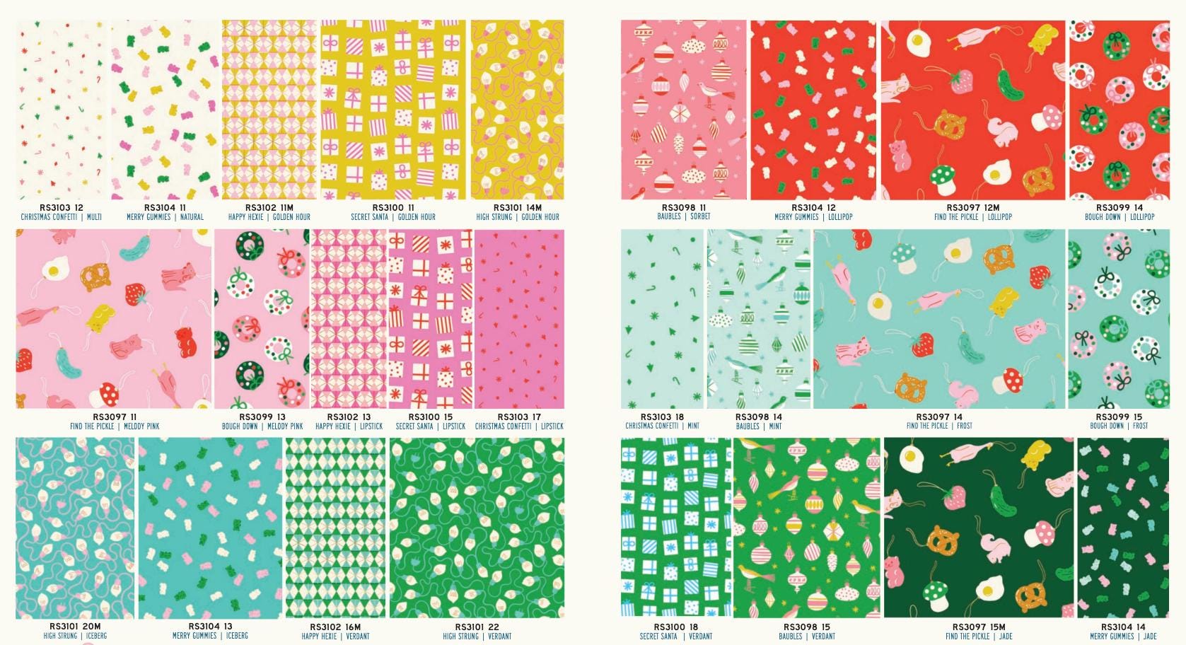 Merry Happy Jelly Roll® RS3097JR | Kimberly Kight for Ruby Star Society | 40 Precut 2.5" Fabric Strips | Christmas Quilting Fabric Roll