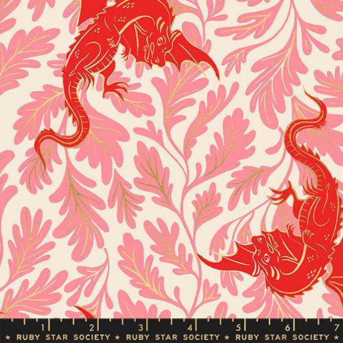 Dragon's Hoard Fabric Bundle | Curated FireGlow Bundle | Ruby Star Society Dragon Fabric | 9 Fat Quarters | Sarah Watts Fantasy Fabric