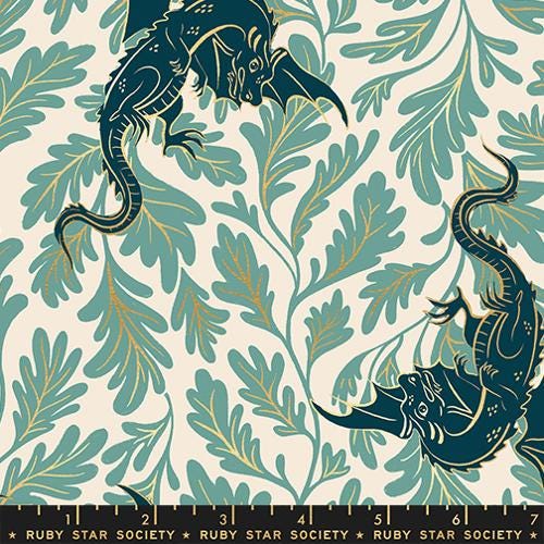 Dragon's Hoard Fabric Bundle | Curated FireGlow Bundle | Ruby Star Society Dragon Fabric | 9 Fat Quarters | Sarah Watts Fantasy Fabric