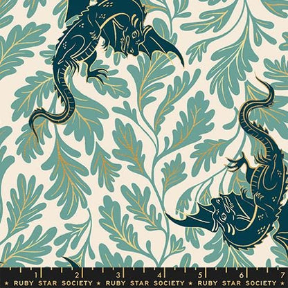Dragon's Hoard Fabric Bundle | Curated FireGlow Bundle | Ruby Star Society Dragon Fabric | 9 Fat Quarters | Sarah Watts Fantasy Fabric