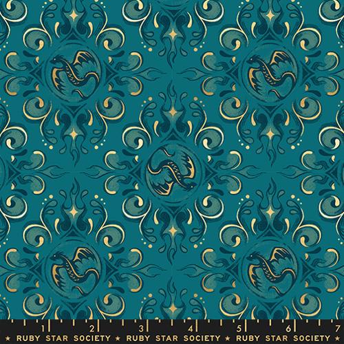 Dragon's Hoard Fabric Bundle | Curated FireGlow Bundle | Ruby Star Society Dragon Fabric | 9 Fat Quarters | Sarah Watts Fantasy Fabric