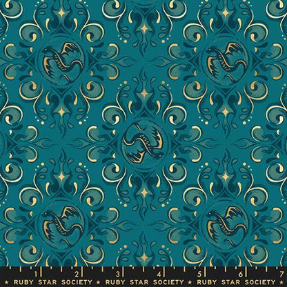 Dragon's Hoard Fabric Bundle | Curated FireGlow Bundle | Ruby Star Society Dragon Fabric | 9 Fat Quarters | Sarah Watts Fantasy Fabric