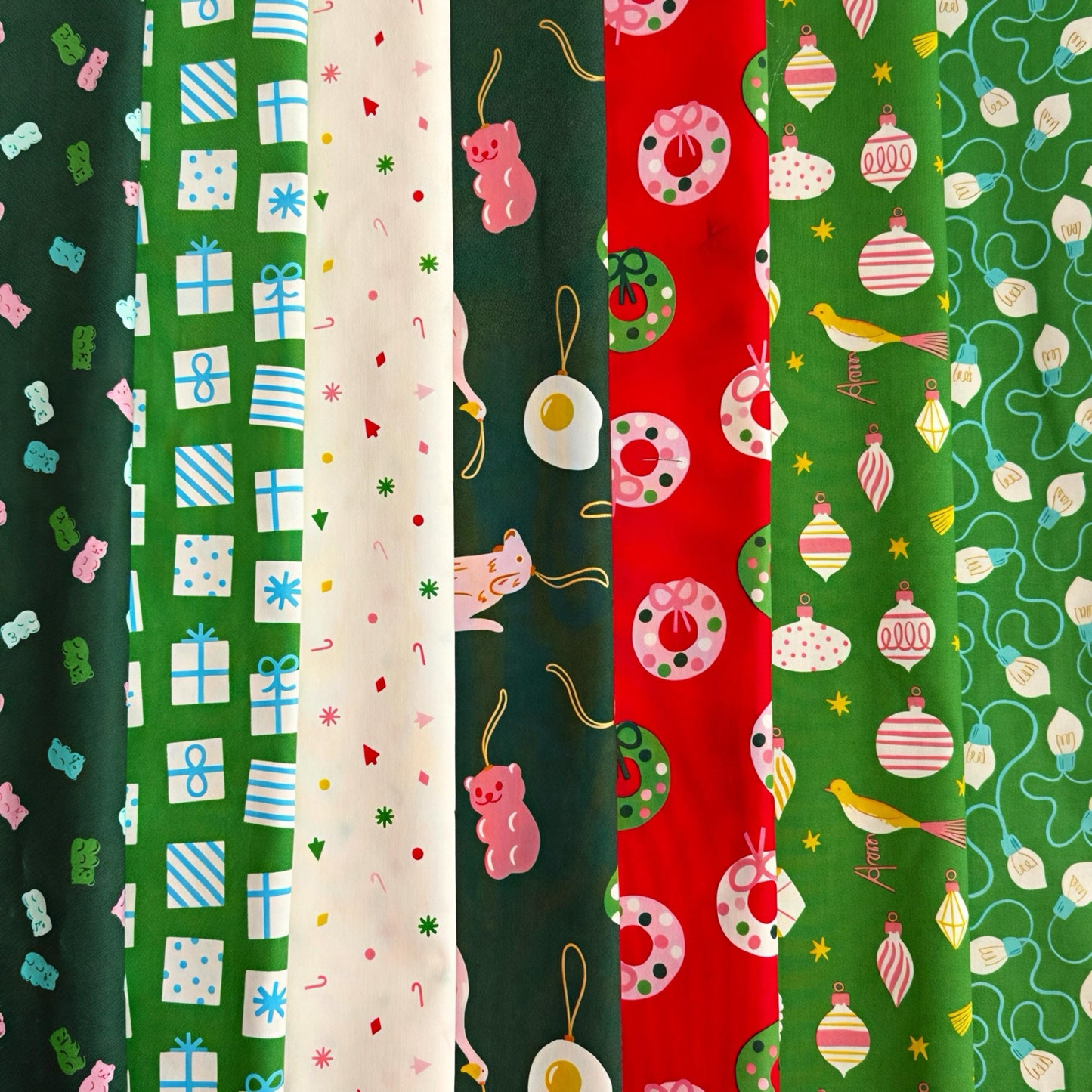 Merry Happy Signature Bundle | 7 Fat Quarters | Kimberly Kight for Ruby Star Society | Christmas Fabric Bundle | Holiday Quilt Fabric