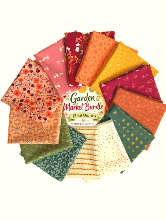 Garden Market Bundle | 13 Fat Quarters | Summer Homestead by Sewcial Bee Collective for Art Gallery Fabrics