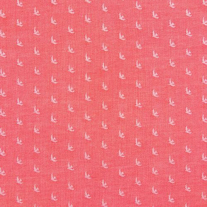 Birds in Cardinal Fabric | Picnic WOVENS by Suzy Quilts | Art Gallery Fabrics Jacquard Woven Cotton | Bird Fabric by the Yard 57-58" Wide
