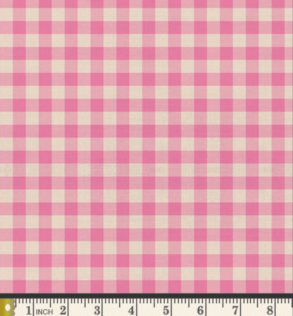 Gingham in Bubblegum | Picnic WOVENS by Suzy Quilts | Art Gallery Fabrics Yarn-Dyed Gingham Cotton | Pink Check Fabric 57-58" wide