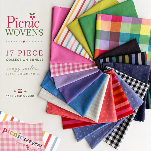 Picnic WOVENS Full Collection Bundle | 17 Fat Quarters or Half Yards | Suzy Quilts for Art Gallery Fabrics