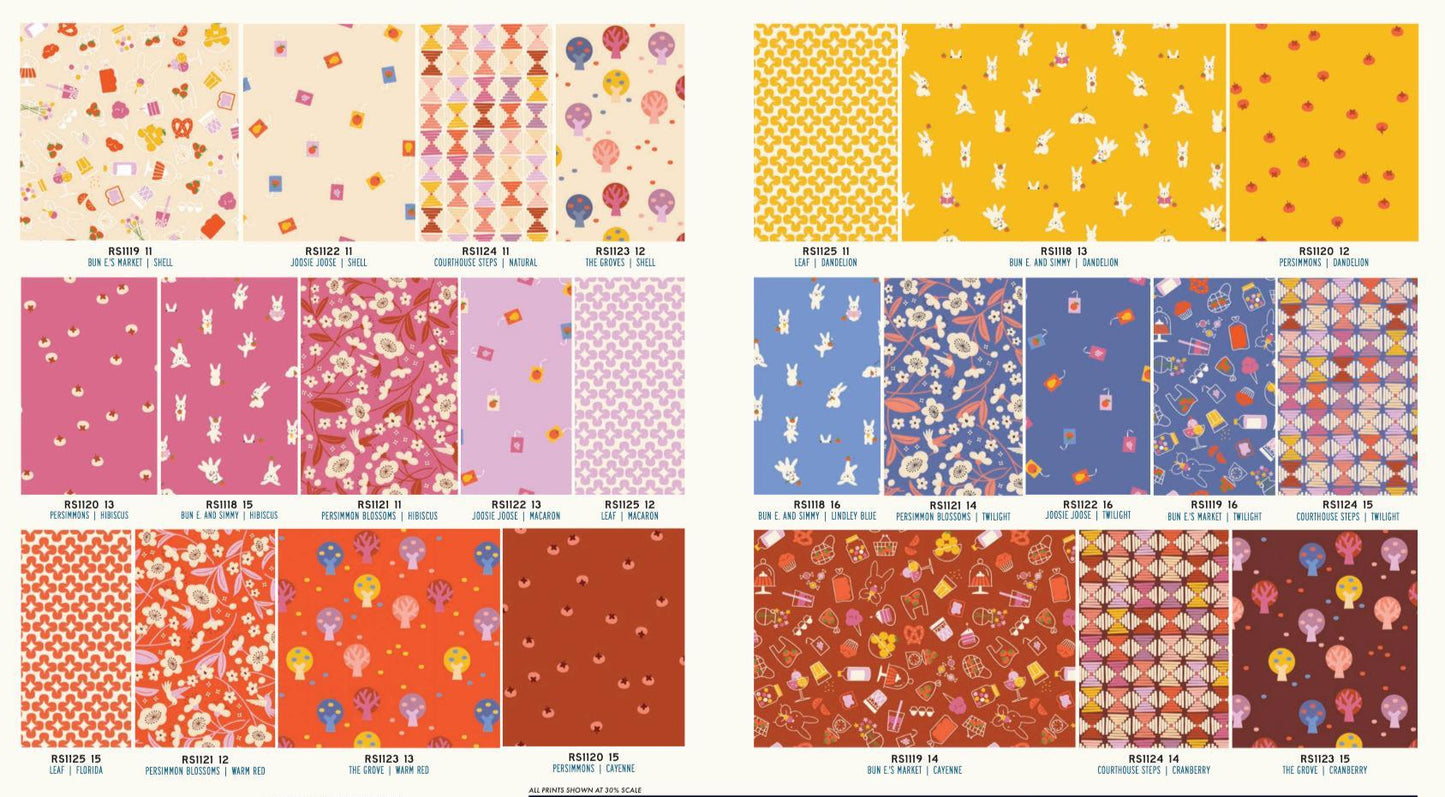 Persimmon Layer Cake® RS1118LC | Ruby Star Society | Rashida Coleman-Hale | 42 Assorted 10" Fabric Squares | Quilting Precut