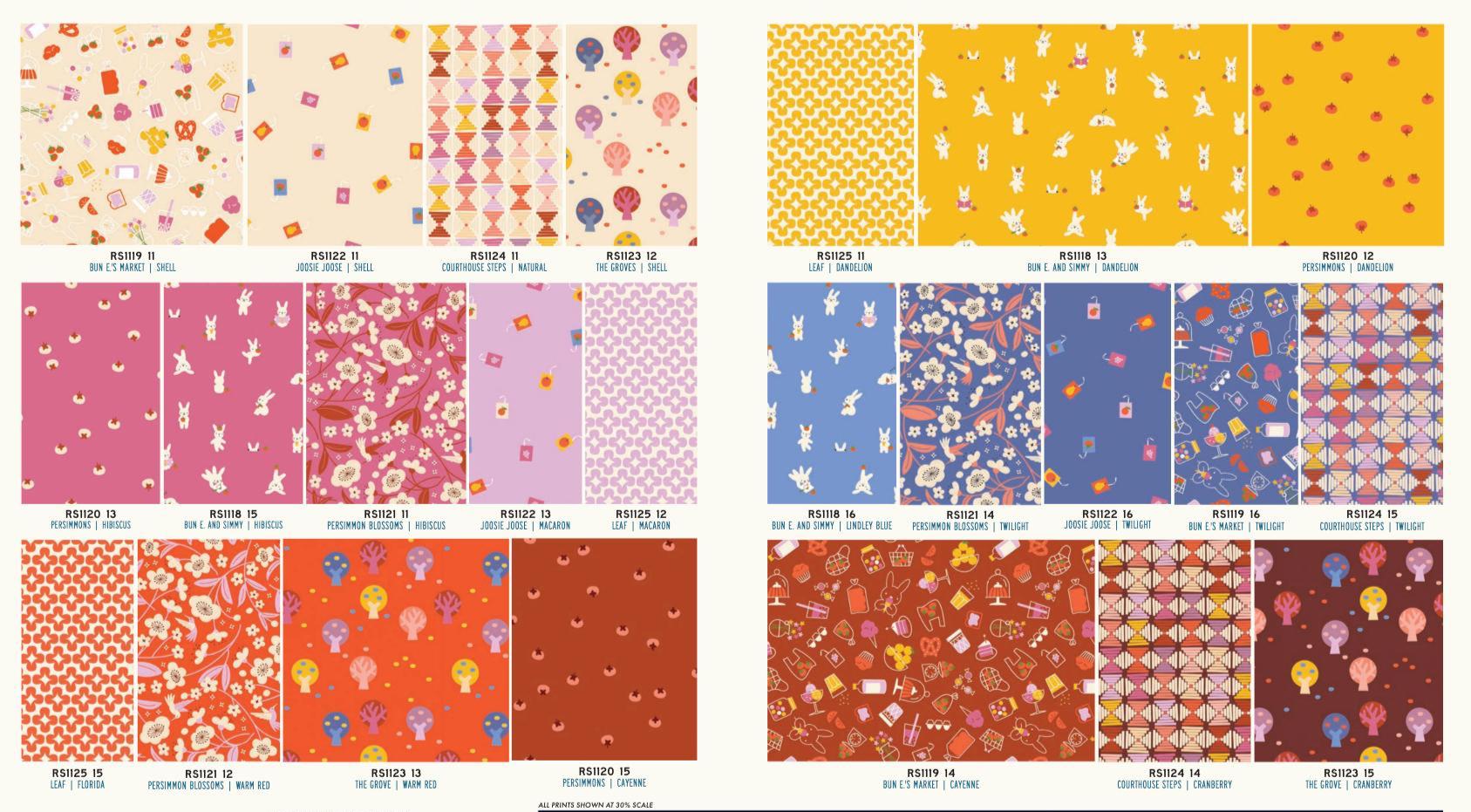 Persimmon Layer Cake® RS1118LC | Ruby Star Society | Rashida Coleman-Hale | 42 Assorted 10" Fabric Squares | Quilting Precut