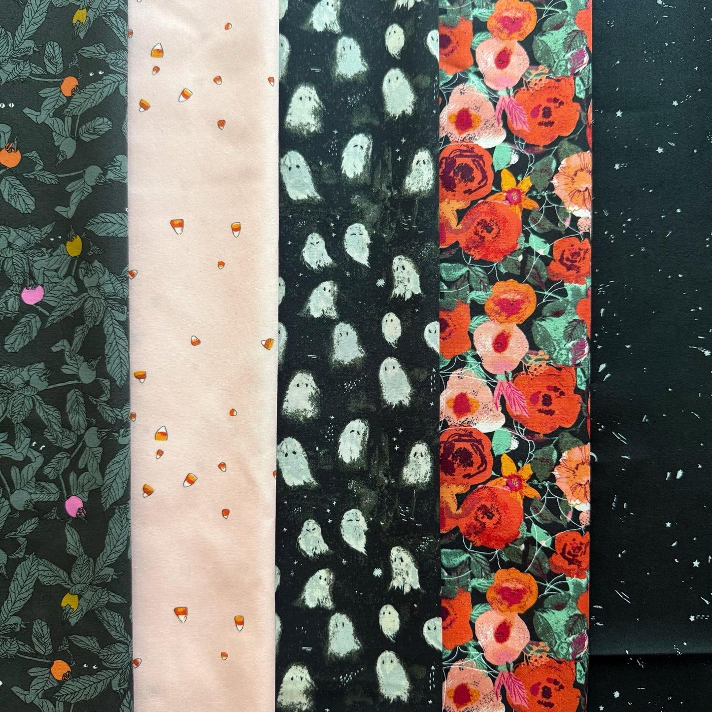 Enshadow Ghost Garden Bundle – 5 Piece Halloween Fabric Bundle – Art Gallery Fabrics – Katarina Roccella – Fat Quarter or Half Yard