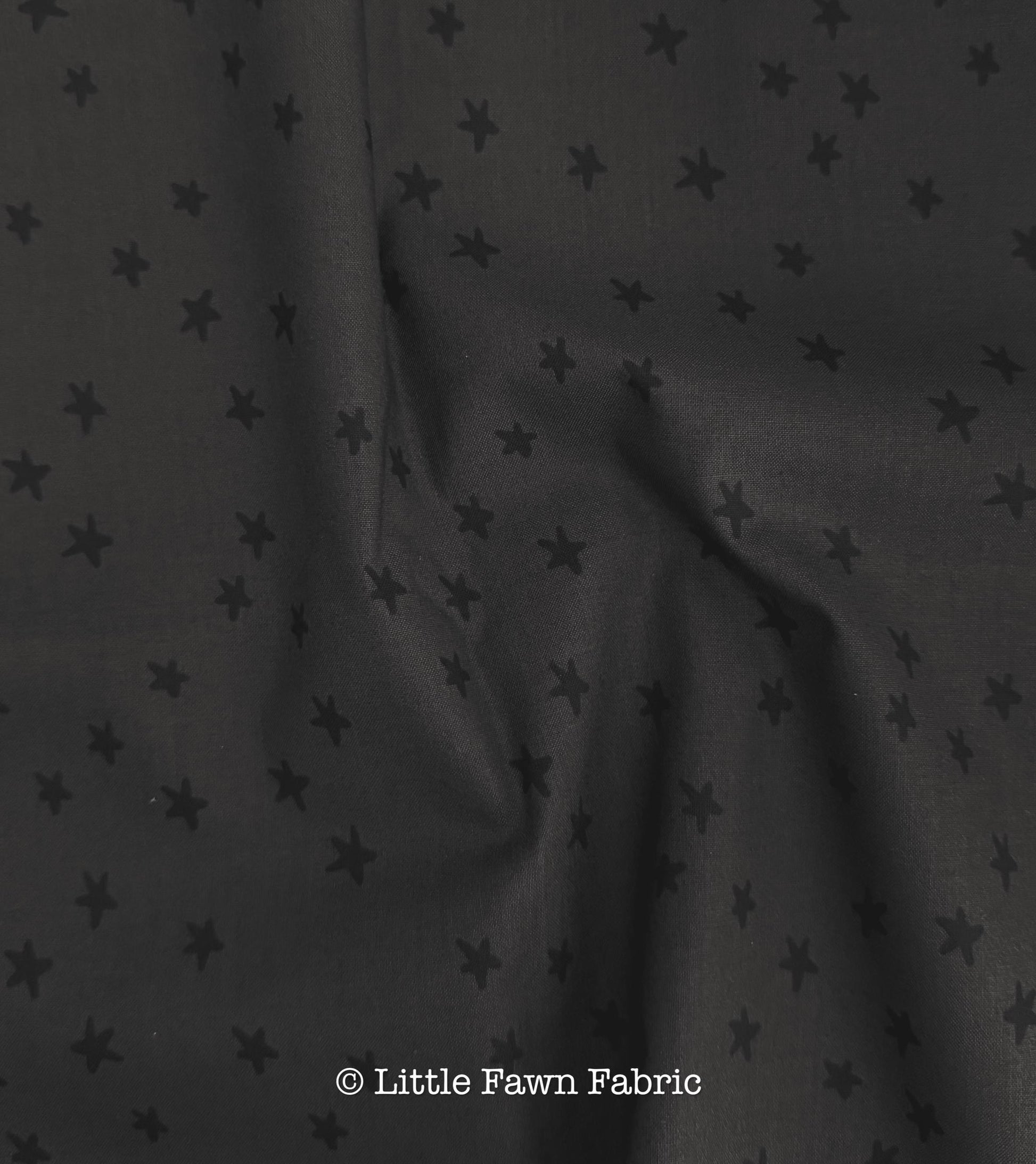 Starry New Charcoal Fabric by Alexia Abegg for Ruby Star Society | RS4109 91 | Charcoal Gray Star Blender Quilting Cotton