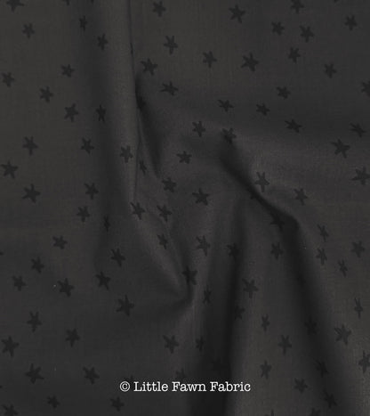 Starry New Charcoal Fabric by Alexia Abegg for Ruby Star Society | RS4109 91 | Charcoal Gray Star Blender Quilting Cotton