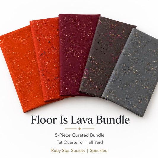 Floor Is Lava Bundle - Ruby Star Society Speckled Fabric Bundle - Red Wine Gray Blender Basics - Fat Quarter or Half Yard