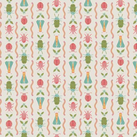 Crawling Critters Ivory Fabric by the Yard | Love Bugs Collection | Jayme Marie Designs | Cloud9 Fabrics | Ladybug Fabric