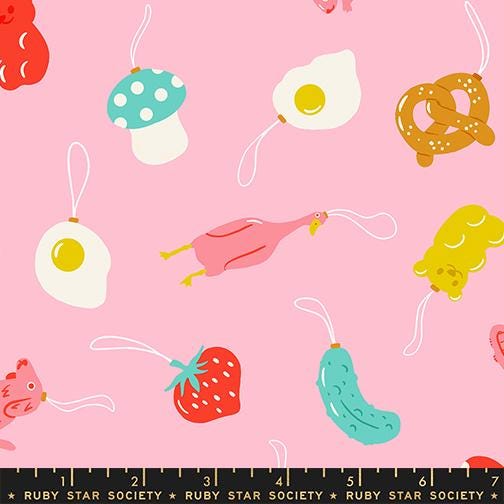 Pink Christmas Bundle | 6 Fat Quarters | Merry Happy by Kimberly Kight | Ruby Star Society Christmas Fabric Bundle | Pink Holiday Fabric