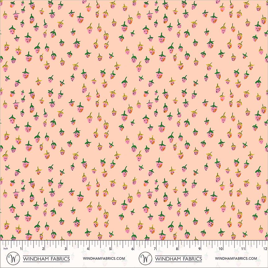 Heather Ross Strawberry Patch Fabric Bundle | 5 Fat Quarters or Half Yards Cottagecore Prints