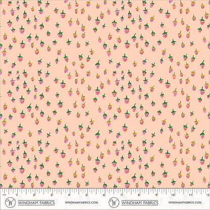 Strawberry Picnic Fabric Bundle | Heather Ross | 6 Piece Fruit Quilt Fabric | Fat Quarter or Half Yard Bundle