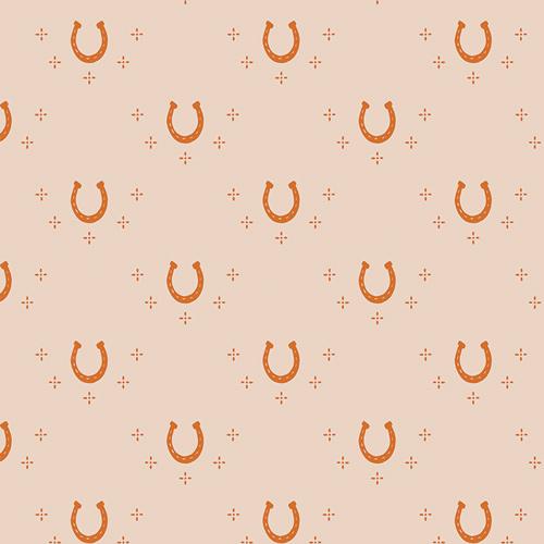 Lucky Bend Fabric, The Orchard by Maureen Cracknell, Art Gallery Fabrics, Horseshoe Peach Quilting Cotton, ORC-34708