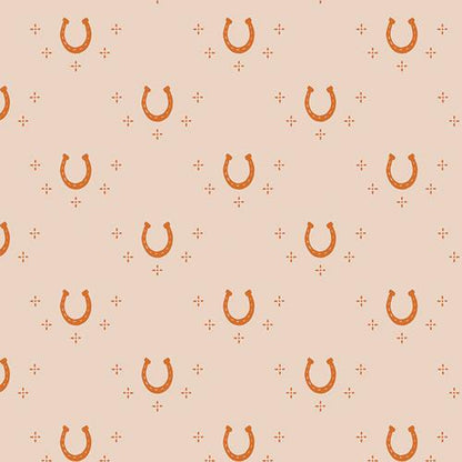 Lucky Bend Fabric, The Orchard by Maureen Cracknell, Art Gallery Fabrics, Horseshoe Peach Quilting Cotton, ORC-34708