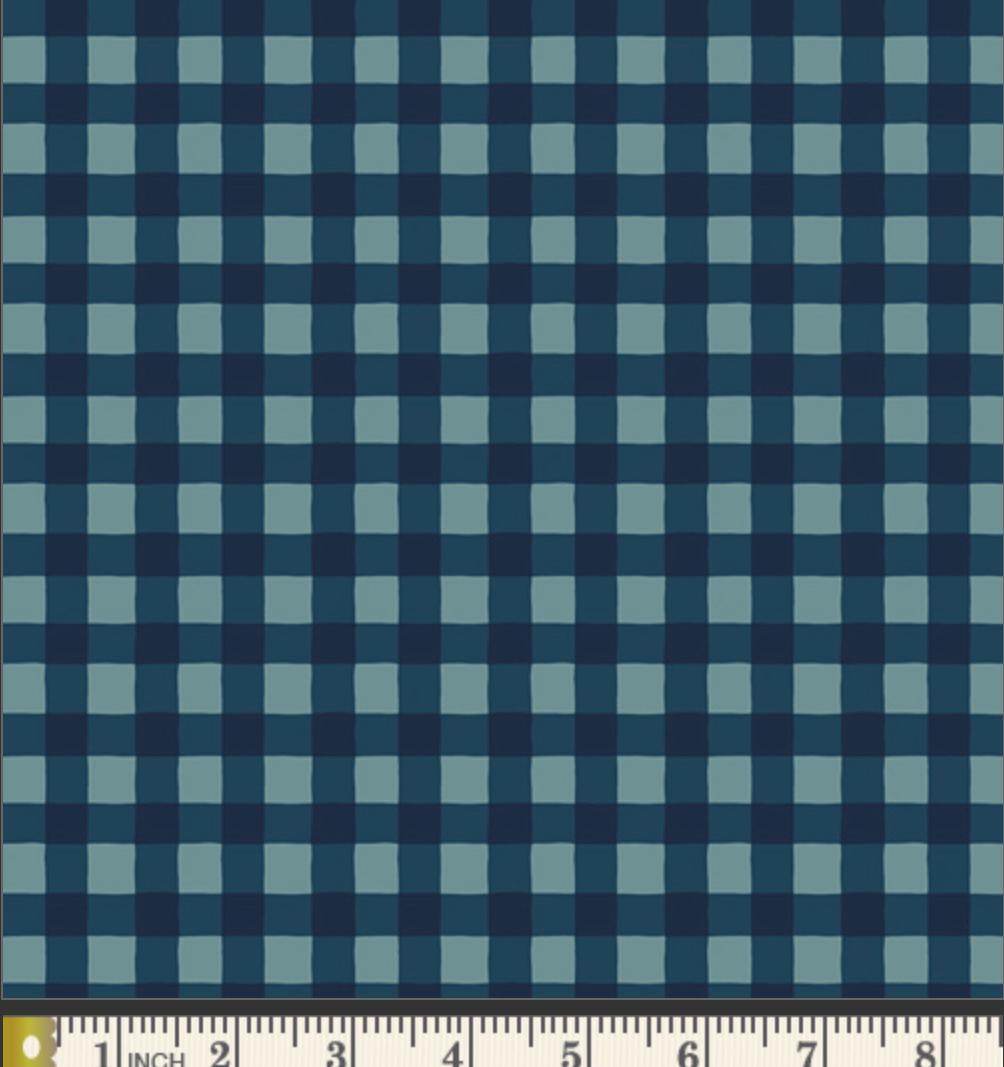 Small Plaid of My Dreams Mystic Fabric, Art Gallery Fabrics, Blue Plaid Quilting Cotton, PLDS-913