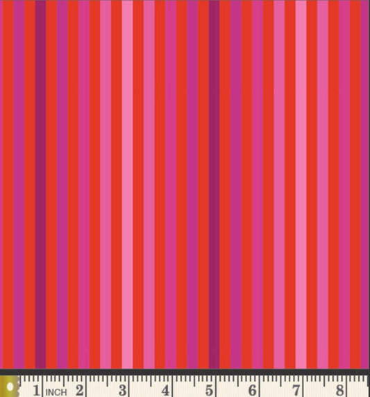 Candy Wrap Fabric, Christmas in Color by AGF Studio, Red Pink Stripe Holiday Fabric CMC-25407