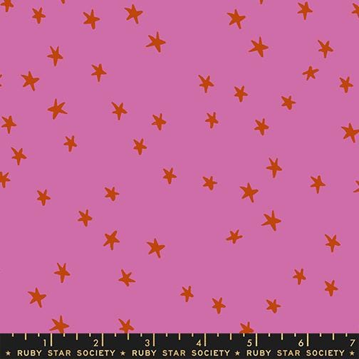 Starry New Heliotrope Fabric by Alexia Abegg for Ruby Star Society | RS4109 77 | Pink Lavender Star Blender Quilting Cotton