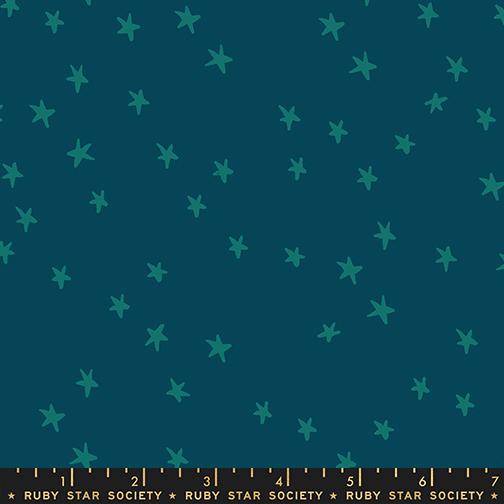 Starry New Galaxy Fabric by Alexia Abegg for Ruby Star Society | RS4109 87 | Dark Blue Star Blender Quilting Cotton