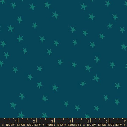 Starry New Galaxy Fabric by Alexia Abegg for Ruby Star Society | RS4109 87 | Dark Blue Star Blender Quilting Cotton