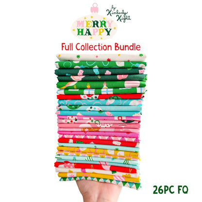 Merry Happy Full Collection Fat Quarter Bundle | Ruby Star Society | Kimberly Kight Christmas Fabric | (26 FQ) | Shop Cut