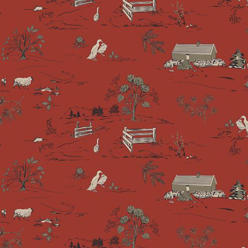 Classic Spruce Fat Quarter Bundle – Spruce by Sharon Holland – Art Gallery Fabrics – Christmas Red Green Floral Plaid Quilting Cotton