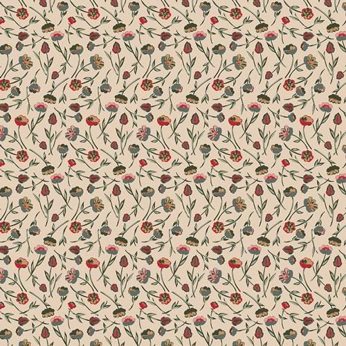 Cozy Tea Time Fat Quarter Bundle – Spruce by Sharon Holland – Art Gallery Fabrics – Teacup Floral Christmas Fabric Bundle