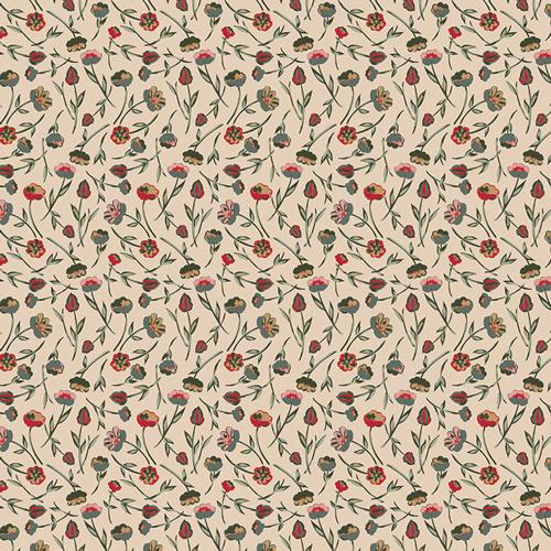 Cozy Tea Time Fat Quarter Bundle – Spruce by Sharon Holland – Art Gallery Fabrics – Teacup Floral Christmas Fabric Bundle