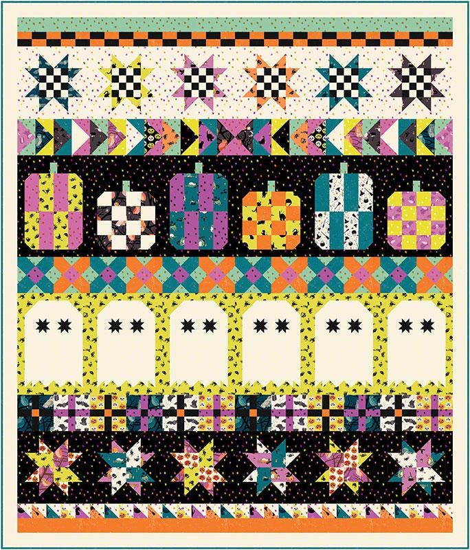 Boo Crew BOM Quilt Pattern CKQ 1031 Copper Kettle | Halloween Block of the Month Pattern | Purrs and Boos Quilt Pattern