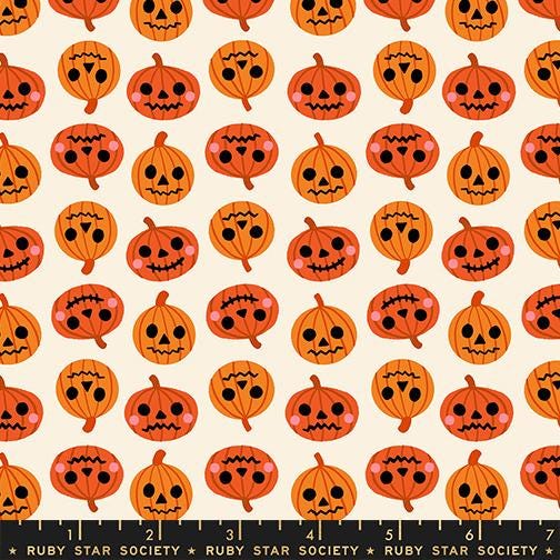 Pumpkin Party Halloween Fabric Bundle, Freaky Familiars Ruby Star Society, Jack O Lantern Fat Quarter Bundle