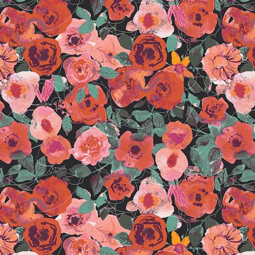 Enshadow Haunted Garden Bundle | 8 Fat Quarters or Half Yards | Halloween Fabric Bundle | Art Gallery Fabrics | Witchy Floral Quilt Fabric