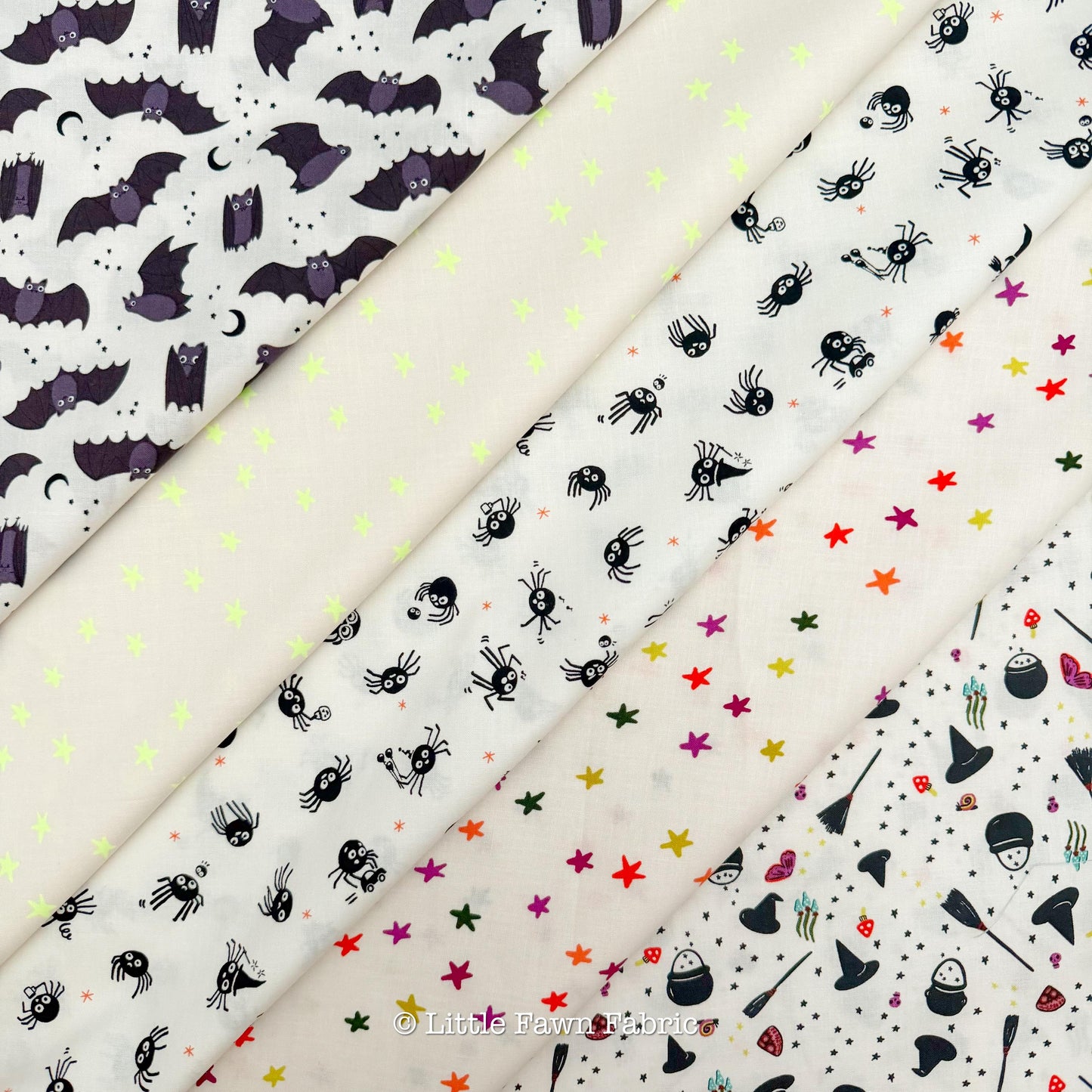 Freaky Familiars Full Collection Fabric Bundle, Ruby Star Society Halloween Fabric, 24 Piece Shop Cut Fat Quarter Bundle
