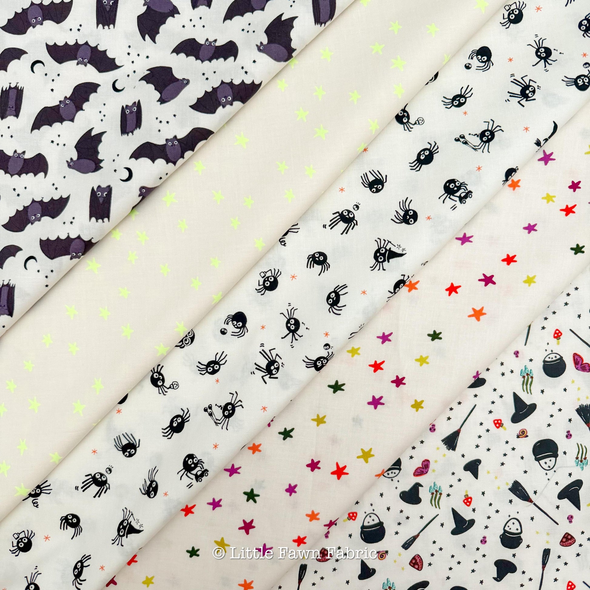 Freaky Familiars Full Collection Fabric Bundle, Ruby Star Society Halloween Fabric, 24 Piece Shop Cut Fat Quarter Bundle