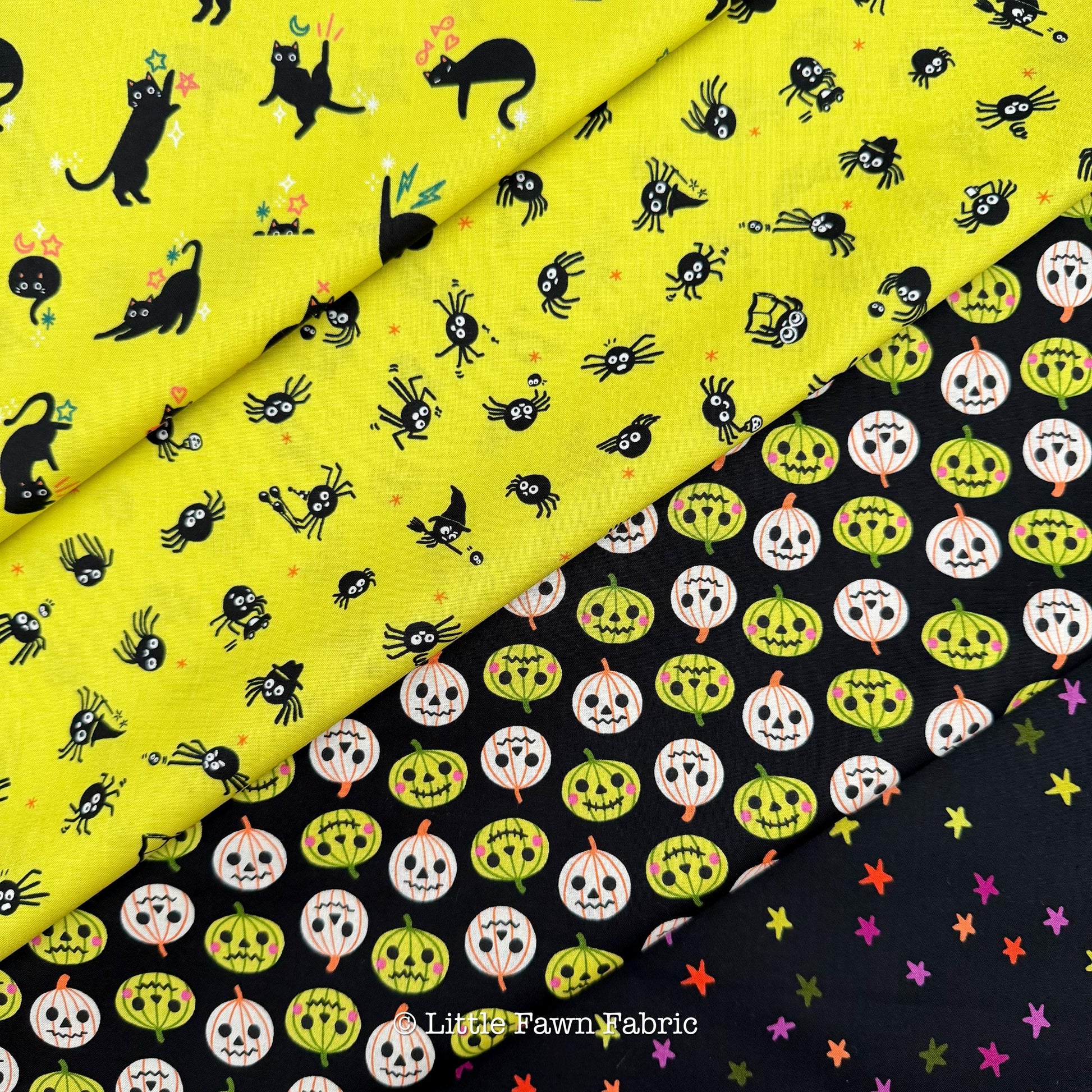 Freaky Familiars Full Collection Fabric Bundle, Ruby Star Society Halloween Fabric, 24 Piece Shop Cut Fat Quarter Bundle