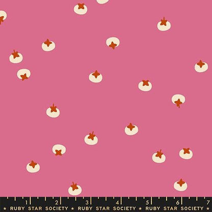 Persimmon Hibiscus Persimmons Fabric RS1120 13 by Rashida Coleman Hale for Ruby Star Society, Pink Fruit Blender Quilt Fabric