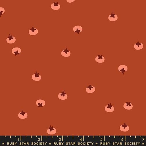Persimmon Cayenne Persimmons Fabric RS1120 15 by Rashida Coleman Hale for Ruby Star Society, Red Fruit Blender Quilt Fabric