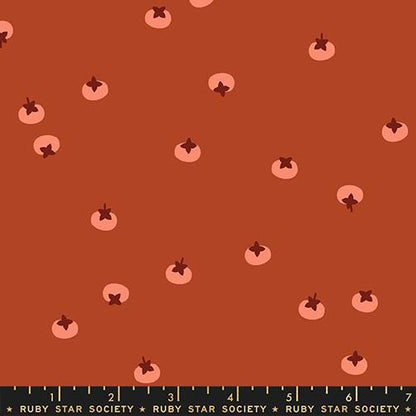 Persimmon Cayenne Persimmons Fabric RS1120 15 by Rashida Coleman Hale for Ruby Star Society, Red Fruit Blender Quilt Fabric