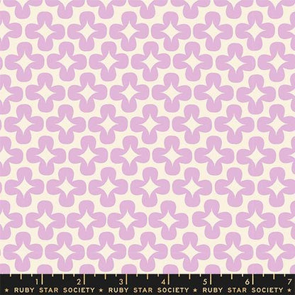 Persimmon Macaron Leaf Fabric RS1125 12 by Rashida Coleman Hale for Ruby Star Society, Lavender Retro Blender Quilt Cotton