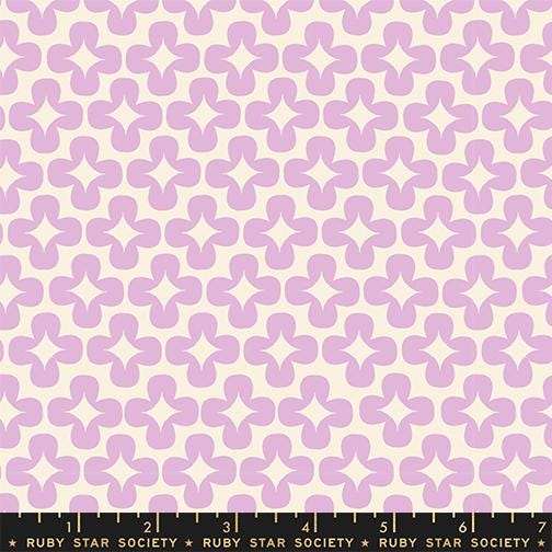 Persimmon Macaron Leaf Fabric RS1125 12 by Rashida Coleman Hale for Ruby Star Society, Lavender Retro Blender Quilt Cotton