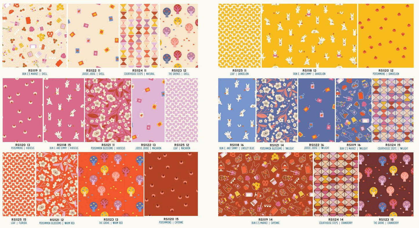 Persimmon Fat Quarter Bundle | 24 Piece Full Collection | Ruby Star Society | Rashida Coleman-Hale | RS1118FQ | Quilting Fabric Bundle