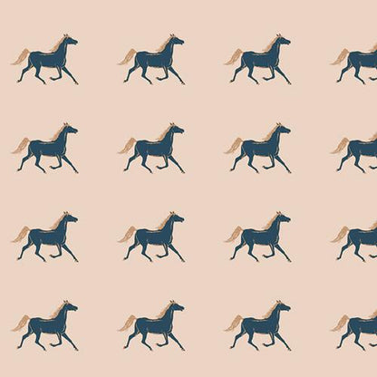 Trotters Trail Fabric, The Orchard by Maureen Cracknell, Art Gallery Fabrics, Horse Print Quilting Cotton, ORC-34709