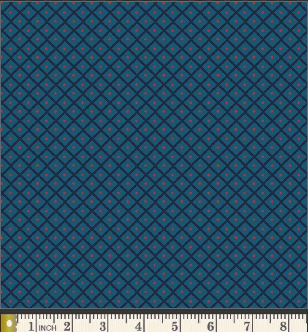Acres Wild Fabric, The Orchard by Maureen Cracknell, Art Gallery Fabrics, Blue Diamond Blender Quilting Cotton, ORC-34712